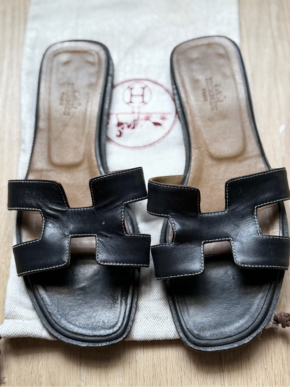 Black Leather Sandals